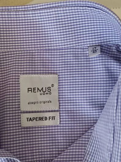 Remus Uomo Lilac and White Checkered Shirt