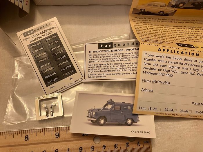 Vanguards. 1:43. Austin A35 van. RAC Road Service. MIB