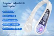 New. Neck Fan Rechargeable Bladeless 360 Airflow Adjustable 5 Speed Portable (Free Delivery)
