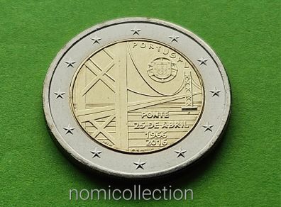 Portugal 2016 year Uncirculated 2 Euro coin.