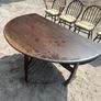 Vintage dark Ercol drop leaf dining table set Image 7