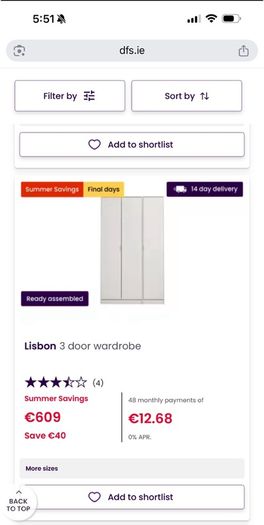 3 Door Wardrobe