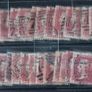 Lot of 31 Victoria Great Britain Penny Red Stamps. Plates 78 to 102, Numerical Cancels. Queen Victoria 1d red, line engraved, Victorian era UK stamps, historical numerical cancels, stamp collection lot, vintage British philately, used postage stamps, SG 4 Image 2