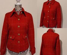 Stunning Military Style Red Jacket, New