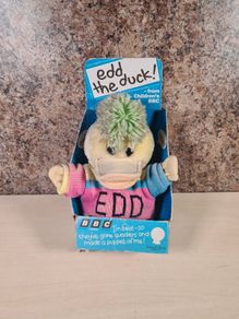 Vintage  Edd The Duck Hand Puppet Soft Toy From Bbc Tv 1990 Boxed