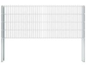 2D Gabion Fence Galvanised Steel 2.008x0.83 m 2 m (Total Length) Silver