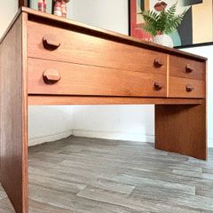 Vintage Retro Mid Century Teak Stag Compact Sideboard/Console