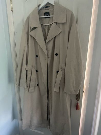 Zara mens long trench coat