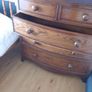 Bowfront mahogany chest of drawers. Image 10