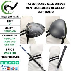Taylormade Qi35 Driver / 9 Degree / Ventus Blue 5R Regular / Left Hand