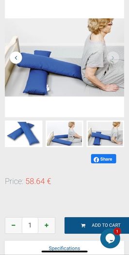 Health - 2 Curera Rectangular Pillow 25x80 cm