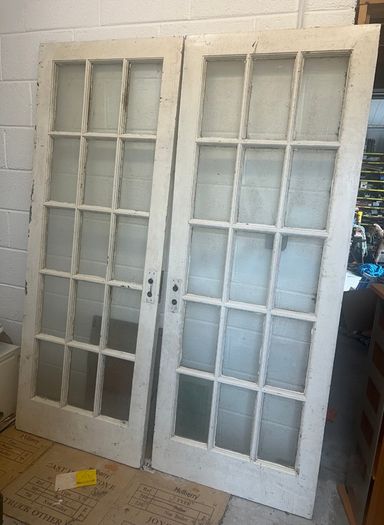 Glass pannelled doors
