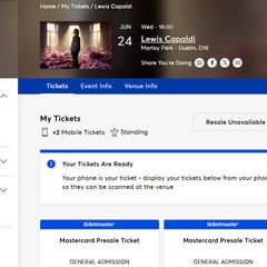 2x Lewis Capaldi Tickets