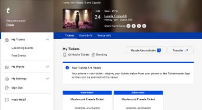 2x Lewis Capaldi Tickets