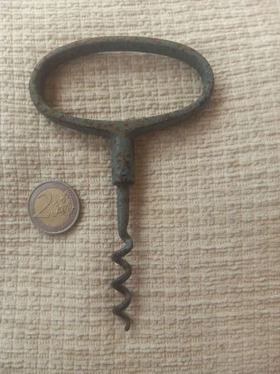 Antique T-Handle Iron Corkscrew