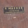 Vintage P. Maeder Lucerne Switzerland Wood Carving Of Woman  Holding Bundle Of Wood. Image 5