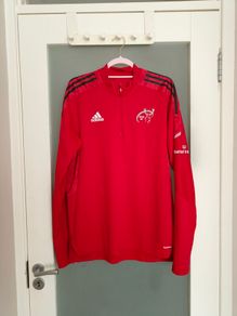 2021/2022 Adidas Adult Munster Rugby Quarter Zip Training Top