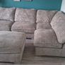 Stunning L-Shaped Corner Sofa with Matching Footstool - Excellent Condition Image 4