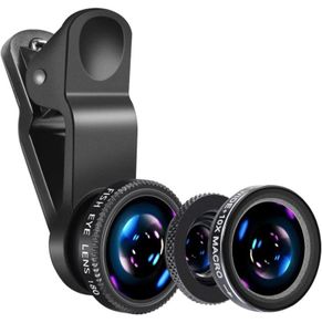 Phone Camera Lens Kit Phone Lens With Fish Eye Lens +Macro Lens + Wide Angle Lens Compatible With iPhone,Samsung,Huawei,iPad,Sony,HTC,LG,etc (FREE POSTAGE)