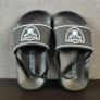 Toddler Black NFL Las Vegas Raiders Slider Sandals With Heel Strap Image 2