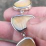 Art Deco Mother of Pearl Sterling Silver Bracelet Image 10