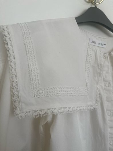 Zara Kids Blouse with Oversized Embroidered Collar Age 11 to 12