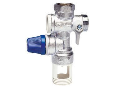 Caleffi 526142 Safety Unit for Boiler 1/2'' with Interception, Control Check Valve, Grey and Blue