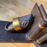 Vintage Normandie wood clog shoe bookends Image 2