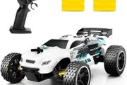RC Car Remote Control Car for Kids, 1:18 High Speed 20 KM/H 2WD RC Buggy, 2.4GHz Off Road Racing Car with Two Rechargeable Batteries, Gift for Boys and Girls (White)