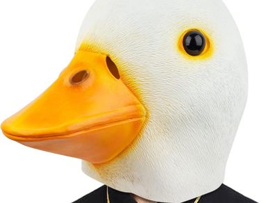 Call Duck Mask Head Animal Latex Full Head Realistic Masks Fancy Dress for Halloween Carnival Costume Party