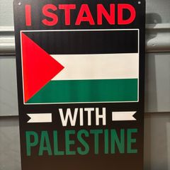Palestine Tin Metal Sign