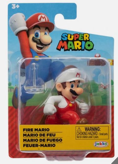 BRAND NEW Super Mario 6cm Fire Running Mario Figure