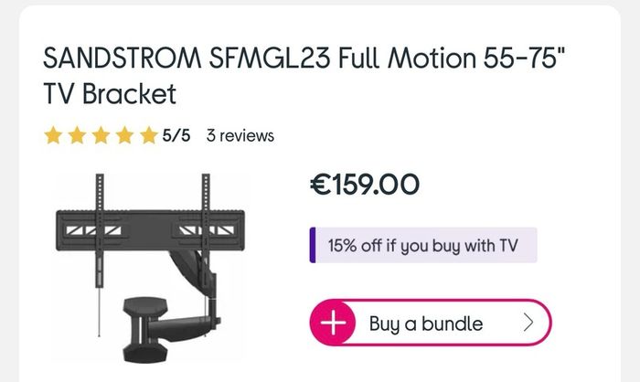 TV Wall Mount full motion up to 75"
