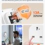 Plug Extension Socket, 3 Way Multi Plug Socket with 3 USB Ports, Power Extender Wall Adaptor for Household Appliances, Iphone, Smartphone, Tablet, Home, Office, Bedroom, 13A 3250W Image 6