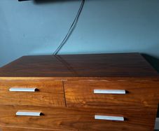 Walnut Chest of Drawers & matching Lockers