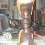 Antique Wood Carved African Woman postage available or collection on all my items Image 5