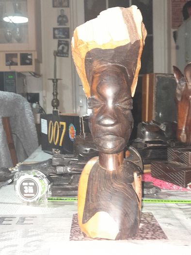Antique Wood Carved African Woman postage available or collection on all my items