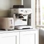Kitchen cabinet, Scandinavian design, 4 cabinets, adjustable shelves, glass doors, open area, particleboard, MDF, white Image 4