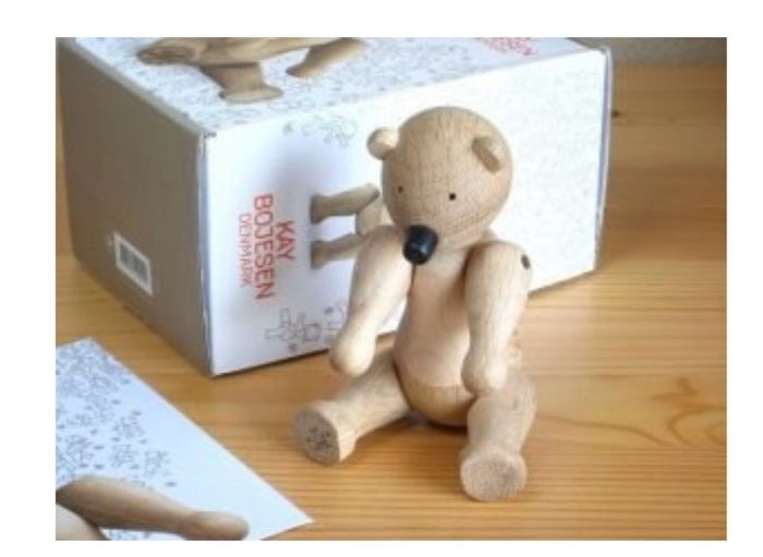 Kay bojesen designer wooden teddy bear new boxed