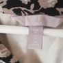 H&m ladies knee length beige/black/white floral v neck dress UK 12 Image 2