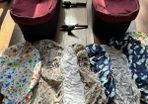 Out n about double carrycots and carrycot adapter 2 and 8 covers