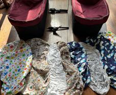 Out n about double carrycots and carrycot adapter 2 and 8 covers