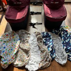 Out n about double carrycots and carrycot adapter 2 and 8 covers