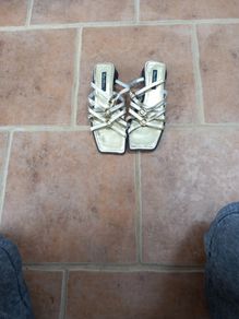Marco Moreo Gold All Leather Sandals 39.5