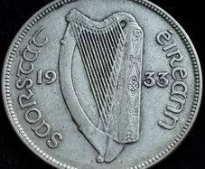 Ireland - 1933 - Half Crown - Silver - Horse - KM.8 - [2743]