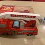Yonezawa Japan Tin Battery Operated Snorkle Fire Engine Mint in Box Image 5