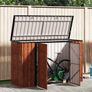 Garden Storage Box Brown 214 x 82 x 132 cm Steel Image 5