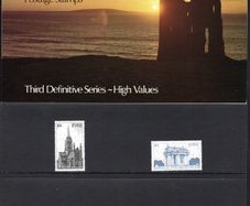 1982-90 Ireland Sixth Definitive Series Irish Architecture High Values Presentation Pack includes stamps Mint Never Hinged (MNH)