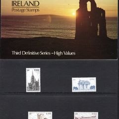 1982-90 Ireland Sixth Definitive Series Irish Architecture High Values Presentation Pack includes stamps Mint Never Hinged (MNH)