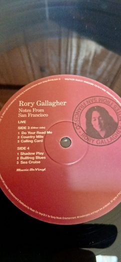 Rory Gallagher - Notes From San Francisco - 3 X LP - Music On Vinyl - 2011